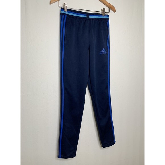 Adidas Climacool Active Pants - Navy with Blue Stripes Youth Size Large - Picture 2 of 12